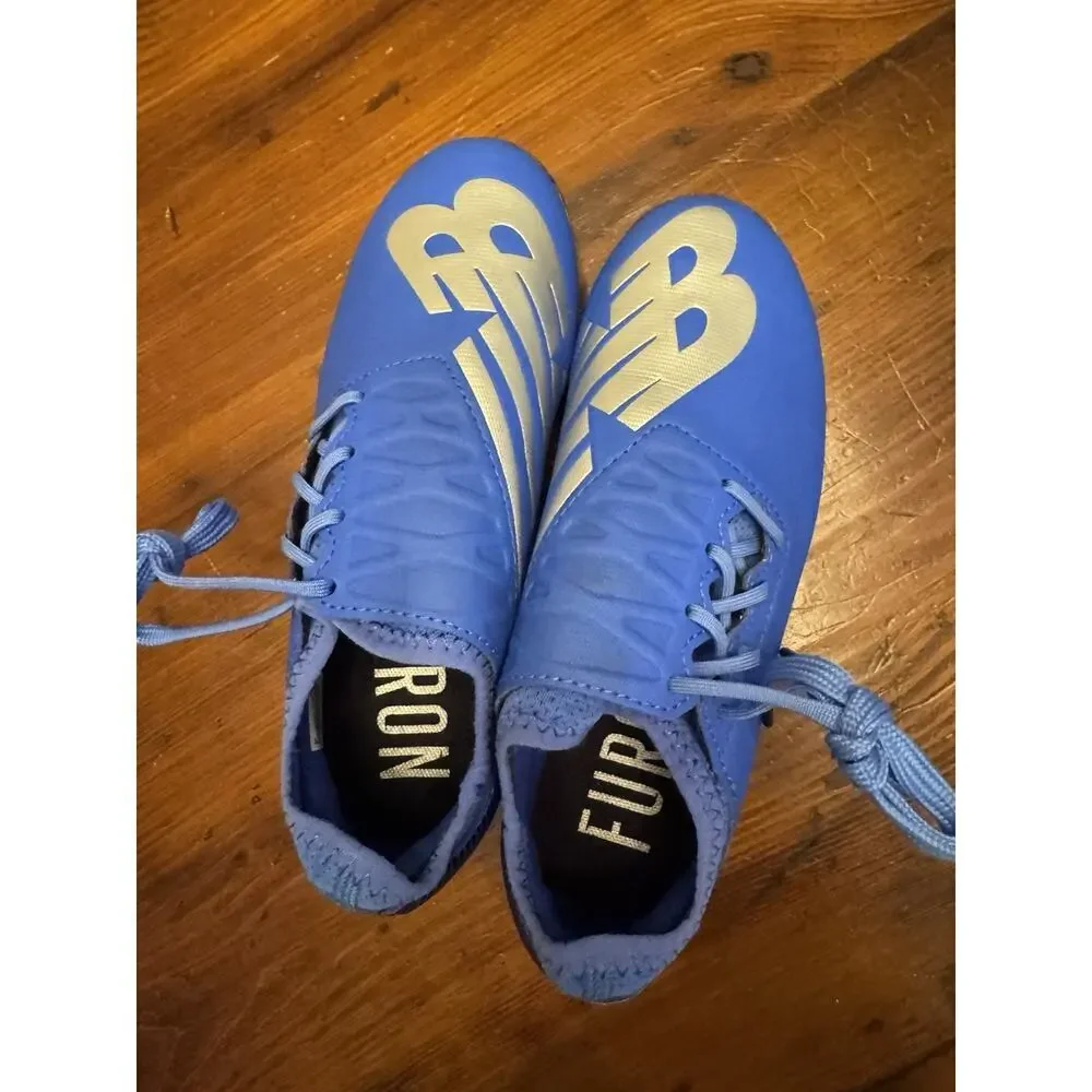 New Balance Furon V7 Dispatch Junior Soccer Cleats Blue Youth Sz 2 NEW